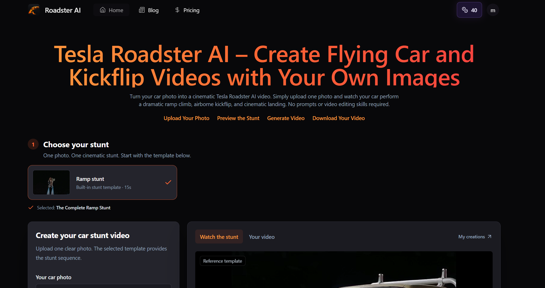 how to make Tesla Roadster AI Video